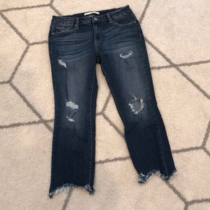 Kancan Distressed Crop Jeans